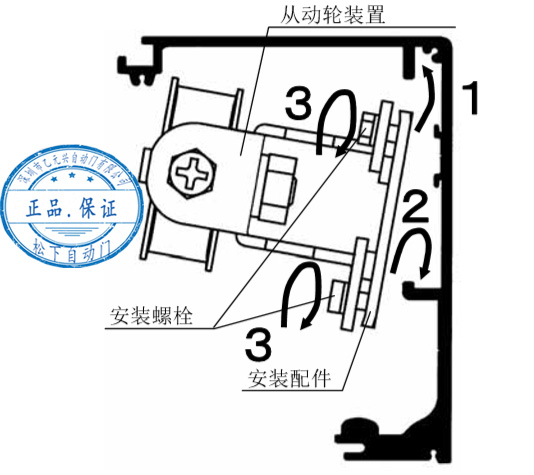 风暴娱乐自动门从动轮安装